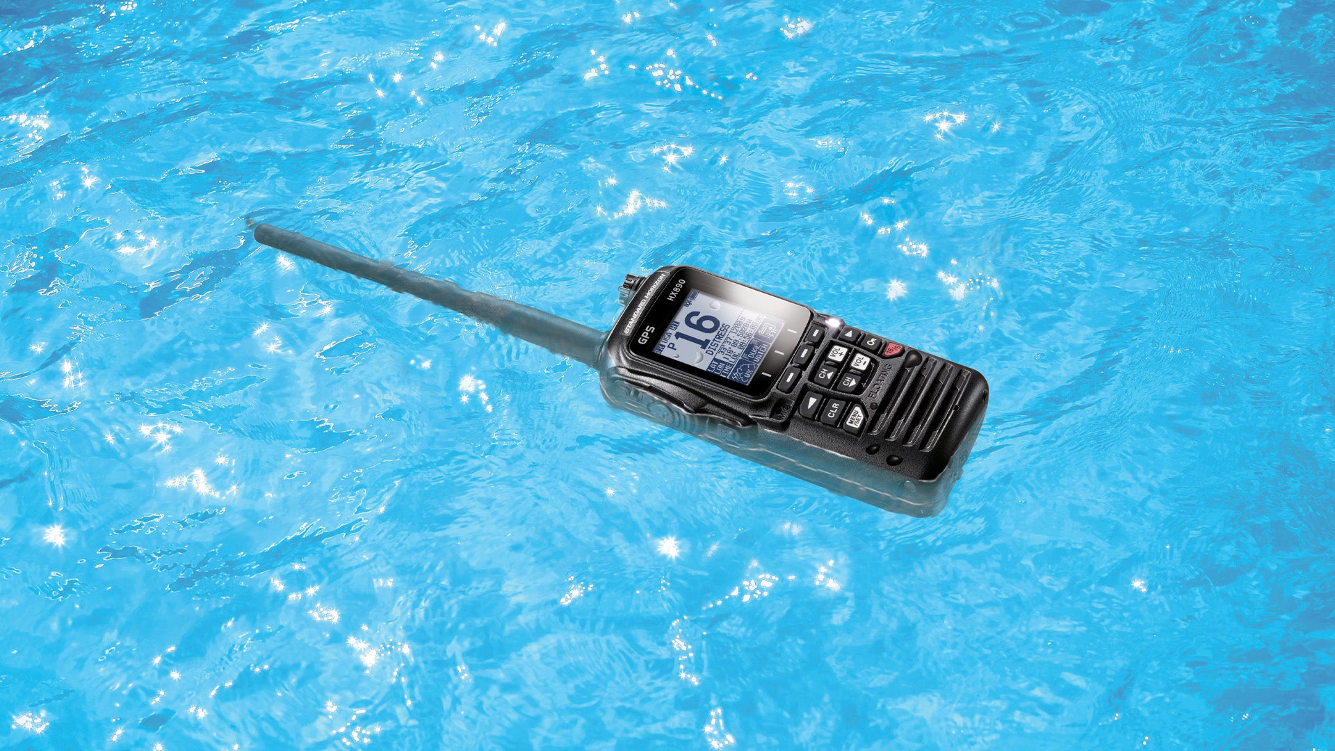 Radio floating in the water